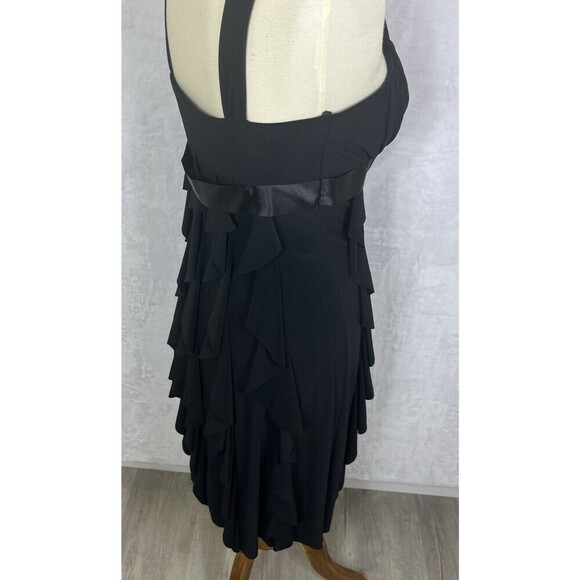 CACHE Women's Dress Black Layers Bow Party Evening Size 8 - Picture 7 of 9